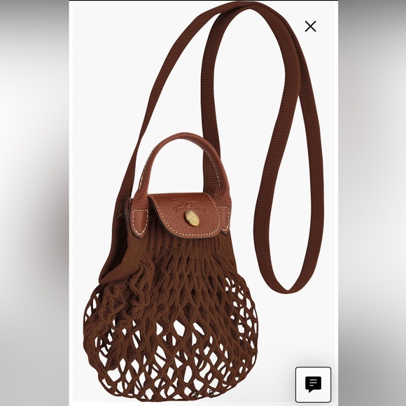 LONGCHAMP Le Pliage Extra Small Filet Knit Shoulder Bag - Picture 3 of 4